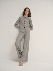 The Set Long Sleeve Rib Top and Wide Leg Lounge Set - Imagem 2 de 9