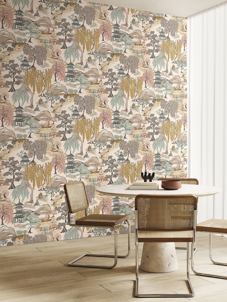 Ohpopsi Perfect Almond Oka 10M Wallpaper - Image 1 of 2 Ohpopsi Perfect Almond Oka 10M Wallpaper - Image 1 of 2