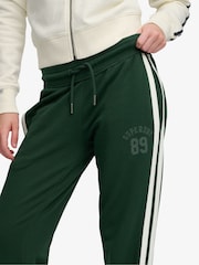 Superdry Green Ath Essentials Stripe Flare Joggers - Image 4 of 9