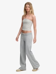 Superdry Grey Ath Ess Fold Over Joggers - Image 3 of 7