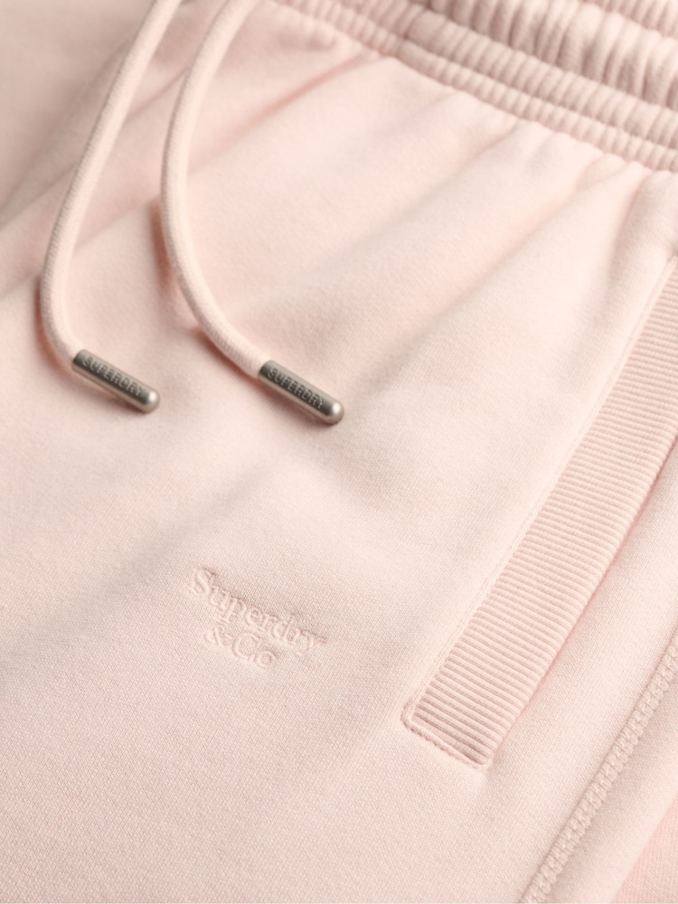 Superdry Pink Signature Emb Cuffed Joggers - Image 2 of 3