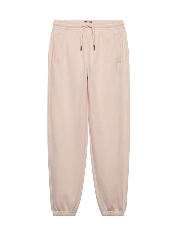 Superdry Pink Signature Emb Cuffed Joggers - Image 3 of 3