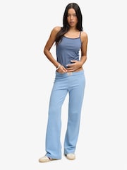 Superdry Blue Athletic Essentials Fold Over Joggers - Image 6 of 8