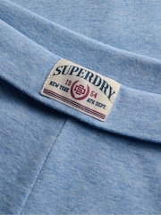 Superdry Blue Athletic Essentials Fold Over Joggers - Image 7 of 8