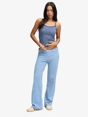 Superdry Blue Athletic Essentials Fold Over Joggers - Image 3 of 8