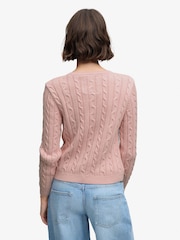 Superdry Pink Essentials Cable Jumper - Image 2 of 7