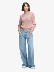 Superdry Pink Essentials Cable Jumper - Image 5 of 7