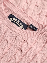 Superdry Pink Essentials Cable Jumper - Image 7 of 7