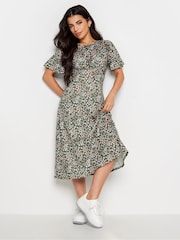 PixieGirl Petite Green Flutter Sleeve Midi Dress - Image 1 of 4