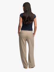 Superdry Brown Mid Rise Pinstripe Trousers - Image 2 of 7