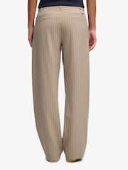 Superdry Brown Mid Rise Pinstripe Trousers - Image 5 of 7