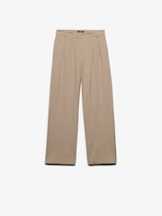Superdry Brown Mid Rise Pinstripe Trousers - Image 7 of 7