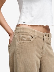 Superdry Tan Brown Mid Baggy Jumbo Cord Trousers - Image 3 of 5