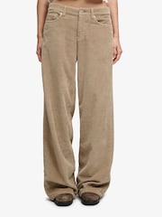 Superdry Tan Brown Mid Baggy Jumbo Cord Trousers - Image 4 of 5