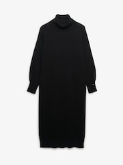 Superdry Black Rollneck Midi Jumper Dress - Image 4 of 5