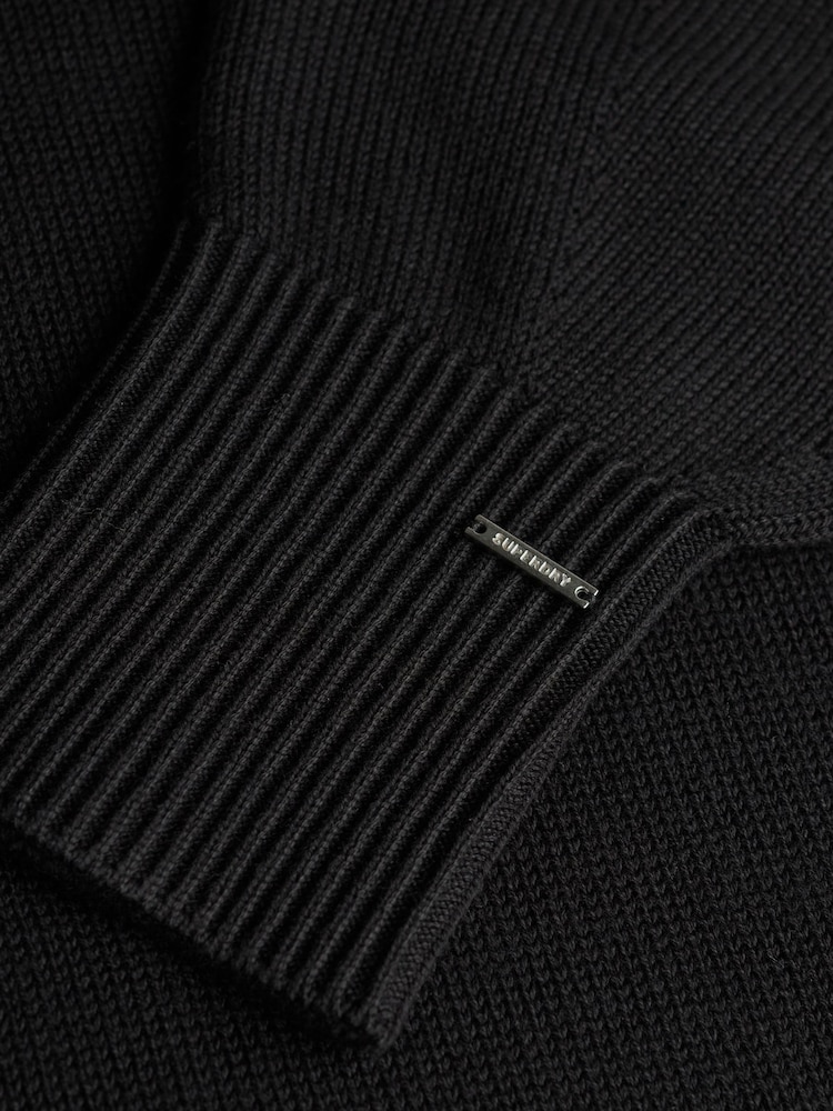 Superdry Black Rollneck Midi Jumper Dress - Image 5 of 5 Superdry Black Rollneck Midi Jumper Dress - Image 5 of 5