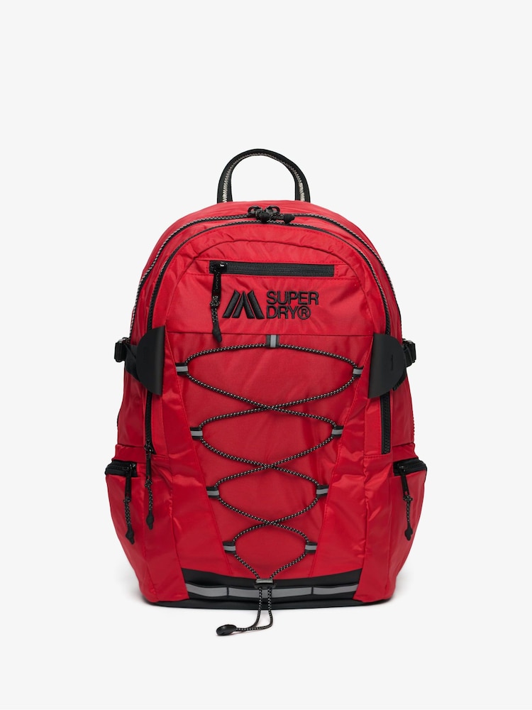 Superdry Red Outdoor Logo Backpack - Image 2 of 7 Superdry Red Outdoor Logo Backpack - Image 2 of 7