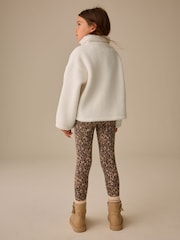 Ecru White Zip Up Borg Jacket (3-16yrs) - Image 2 of 4
