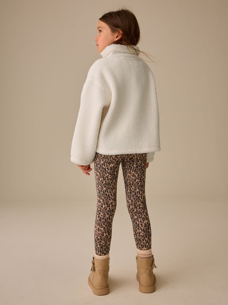 Ecru White Zip Up Borg Jacket (3-16yrs) - Image 2 of 4