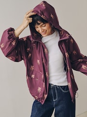 Burgundy Hamish The Highland Cow Shower Resistant Rain Jacket - Image 1 of 8