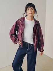 Burgundy Hamish The Highland Cow Shower Resistant Rain Jacket - Image 2 of 8