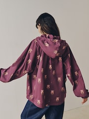 Burgundy Hamish The Highland Cow Shower Resistant Rain Jacket - Image 4 of 8