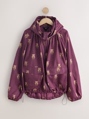 Burgundy Hamish The Highland Cow Shower Resistant Rain Jacket - Image 6 of 8
