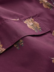 Burgundy Hamish The Highland Cow Shower Resistant Rain Jacket - Image 7 of 8
