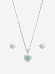 Inicio Silver Satin Heart Set - Gift Box - Image 1 of 2