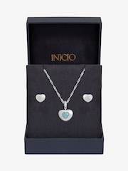 Inicio Silver Satin Heart Set - Gift Box - Image 2 of 2