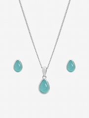 Inicio Silver Turquoise Peardrop Set Gift Box - Image 2 of 2
