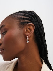 Inicio Opal Peardrop Charm Hoops - Imaginea 2 din 3