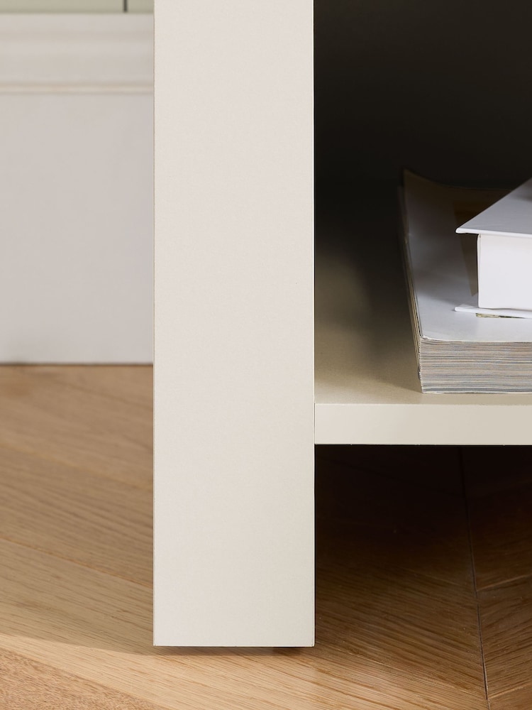 Birlea Cream Highgate 1 Drawer Lamp Table - Image 2 of 5