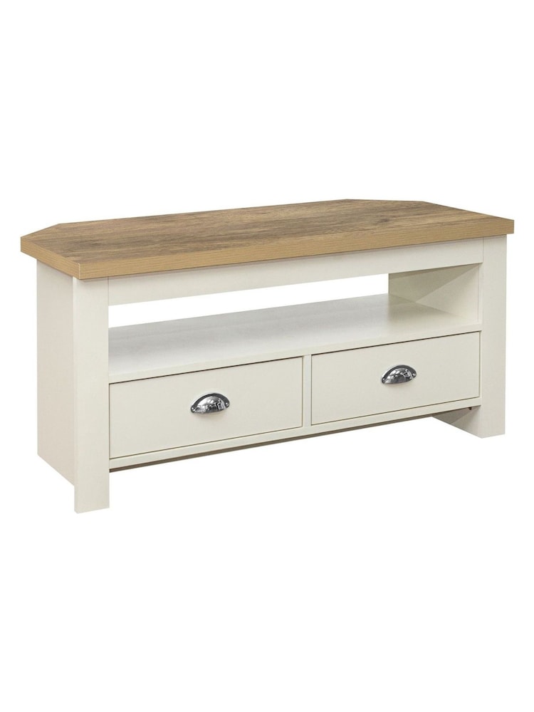 Birlea Cream Highgate Corner TV Unit - Image 4 of 4