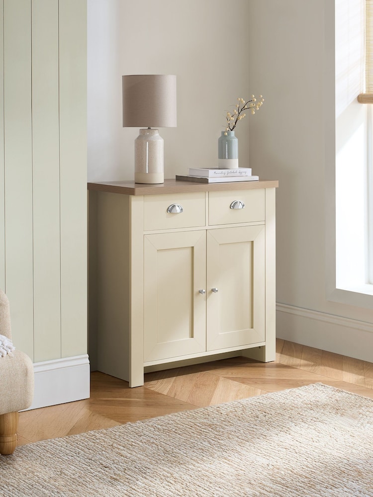 Birlea Cream Highgate 2 Door 2 Drawer Sideboard - Image 1 of 5