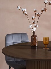 Birlea Walnut Axel Round Fluted Dining Table - Image 2 of 6
