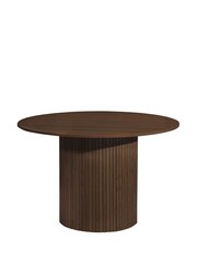 Birlea Walnut Axel Round Fluted Dining Table - Image 5 of 6