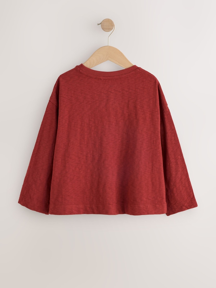 Brown Embroidered Butterfly Long Sleeve Top (3-16yrs) - Image 2 of 5 Brown Embroidered Butterfly Long Sleeve Top (3-16yrs) - Image 2 of 5