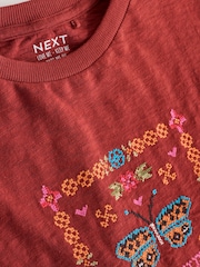 Brown Embroidered Butterfly Long Sleeve Top (3-16yrs) - Image 7 of 9