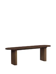 Birlea Walnut Axel Oak Effect Fluted Dining Bench - Image 7 of 7