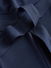 Navy Blue Ruched Occasion Jumpsuit - Image 2 of 3