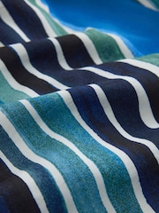 Blue Stripe Halter Neck Scarf Mini Summer Dress - Image 9 of 10