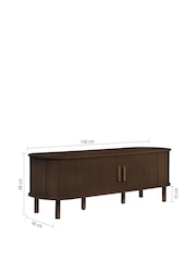 Birlea Walnut Axel Fluted TV Unit - Image 5 of 9