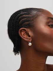 Mood Gold Tone Crystal and Pearl Charm Hoops - Pack of 3 - Image 3 of 3