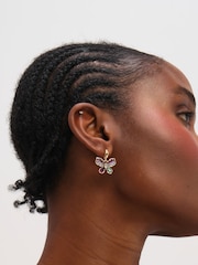 حزمة من 3 أقراط بطبعة زهور متعددة الألوان من Mood - Image 3 of 4