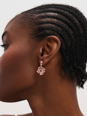 حزمة من 3 أقراط بطبعة زهور متعددة الألوان من Mood - Image 4 of 4