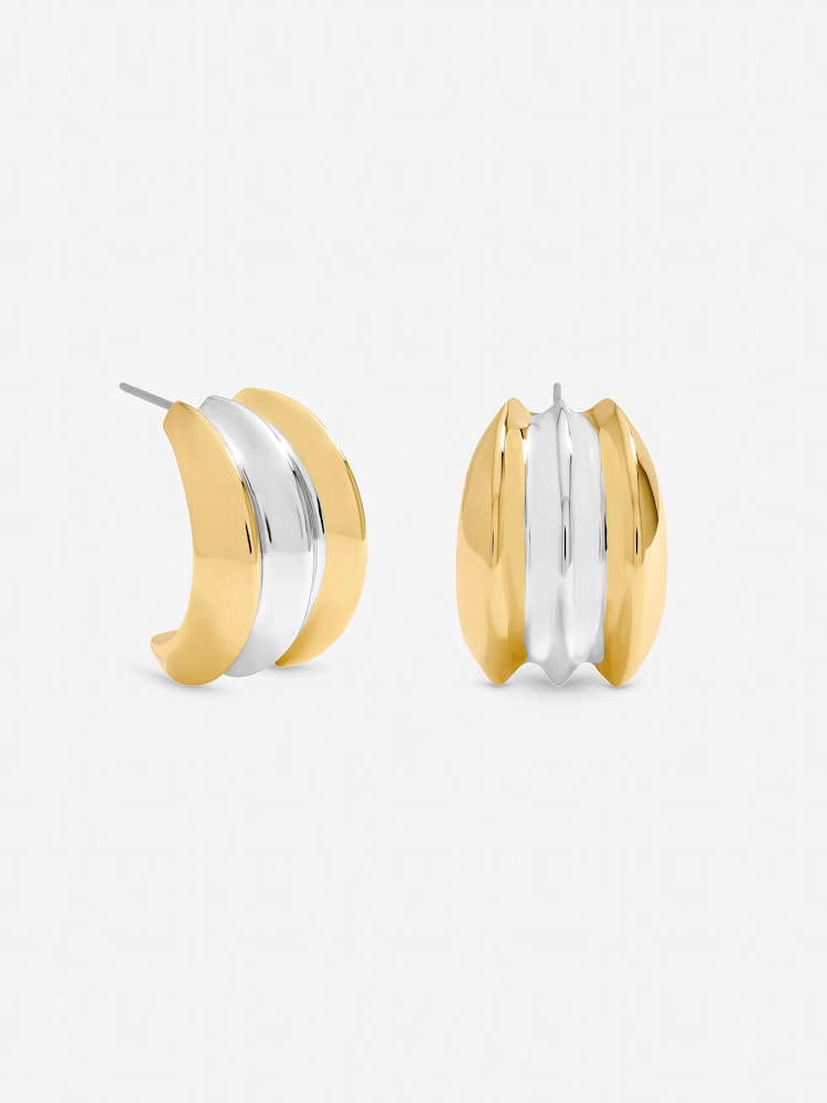 Mood Two Tone Dome Earrings - Bild 1 von 1