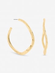 Mood Gold Tone Large Molten Hoops - Image 1 of 1