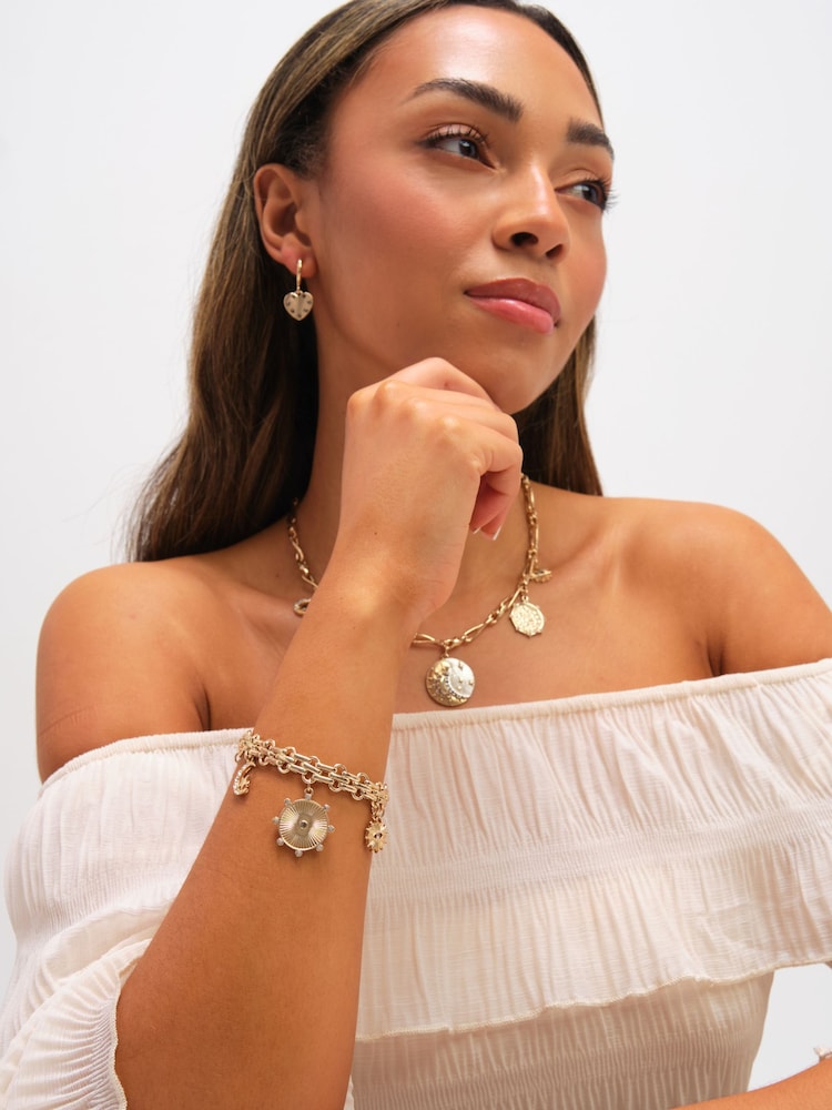 Mood Metallic Two Tone Celestial Charm Necklace - Image 4 of 4 Mood Metallic Two Tone Celestial Charm Necklace - Image 4 of 4