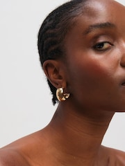 Mood Gold Tone Chubby Hoop Earrings - Image 1 of 2